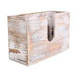 Maxbell Paper Towel Holder Tissue Box Holder Office Wood Wall Mount Tissue Dispenser old white