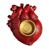 Maxbell Halloween Sculpture Human Heart Candle Holder for Home Theme Party Fireplace
