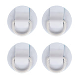 Maxbell 4x D Rings Patch PVC Deck Accessories Cord Buckles for Boat Dinghy Surfboard white