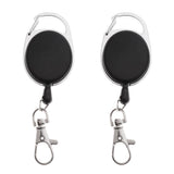 Maxbell 4x2 Pieces Retractable Keychain Key Ring Recoil Pull Reel Belt Clip