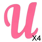 Maxbell 4xLetter Charm for Beach Bag Handbag Decor Women Modern Buckle Holes Bag Charm