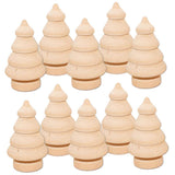 Maxbell 20 x Unfinished Wooden Doll Bodies Shape DIY Paint Art Crafts Tree & Snowman