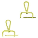 Maxbell 2Pcs Snap Hook Swivel Clasp Detachable Bag Making Zinc Alloy Backpack Buckle Gilded Gold
