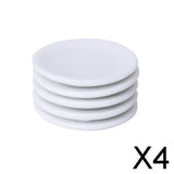 Maxbell 4x5 pcs 1/12 Dollhouse Miniature White Porcelain Dish Plate