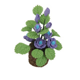 Maxbell Miniature Blue Rose Flower Plant for Dollhouse Decoration