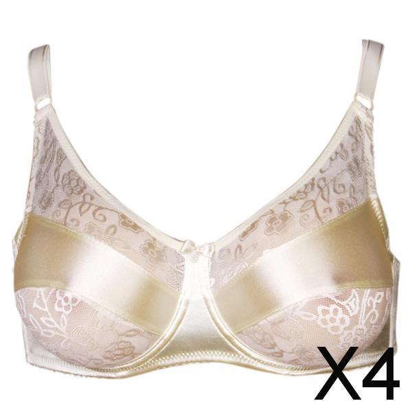 Maxbell 4xSpecial Pocket Bra for Silicone Breast Form False Boobs Mastectomy 38 Beige