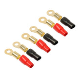 Maxbell 2x3 Pairs 1/0 AWG Car Audio Power Ground Wire Ring Terminal Connector Brass