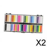 Maxbell 2xFace Body Paint Set 12Colors Theatre Rave Face Paint Painting Makeup Palette Style B