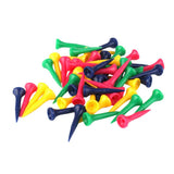 Maxbell 10x 50pcs Mixed Colors Plastic Graduated Golf Tees 40mm Golfer Accessories