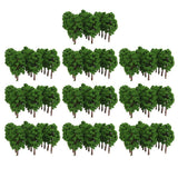 Maxbell 200x Plastic Model Tress Train Railroad Scenery 1:150 Scale Green Props Kit