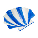 Maxbell Ceramic Shell Shaped Decorative Bowl for Entryway Birthday Gift Coffee Table Blue