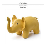 Maxbell Creative creature Ottoman for children Adults, Elephant Cartoon Footstool, Plush Shoe Changing Bench, Multi-Function Decorative Stool, sturdy Wood Frame & Linen Cover, Living Room Entryway Bedroom Elephant Pink