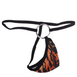 Maxbell Sexy Men G-string Mesh Pouch Thong Posing Strap With Ring Underwear Black + Yellow
