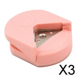 Maxbell 3xPaper Corner Rounder R4 DIY Crafts for Business Cards Photo Card Making Pink