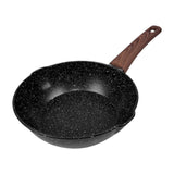 Maxbell Frying Pan Wok Pan Skillet Steak Pan for Home Electric Gas Cooker Restaurant 18.5cmx35cmx6cm