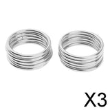 Maxbell 3x10pcs Welded Iron Metal Dream catcher Rings Macrame Hoop Loop Craft Silver