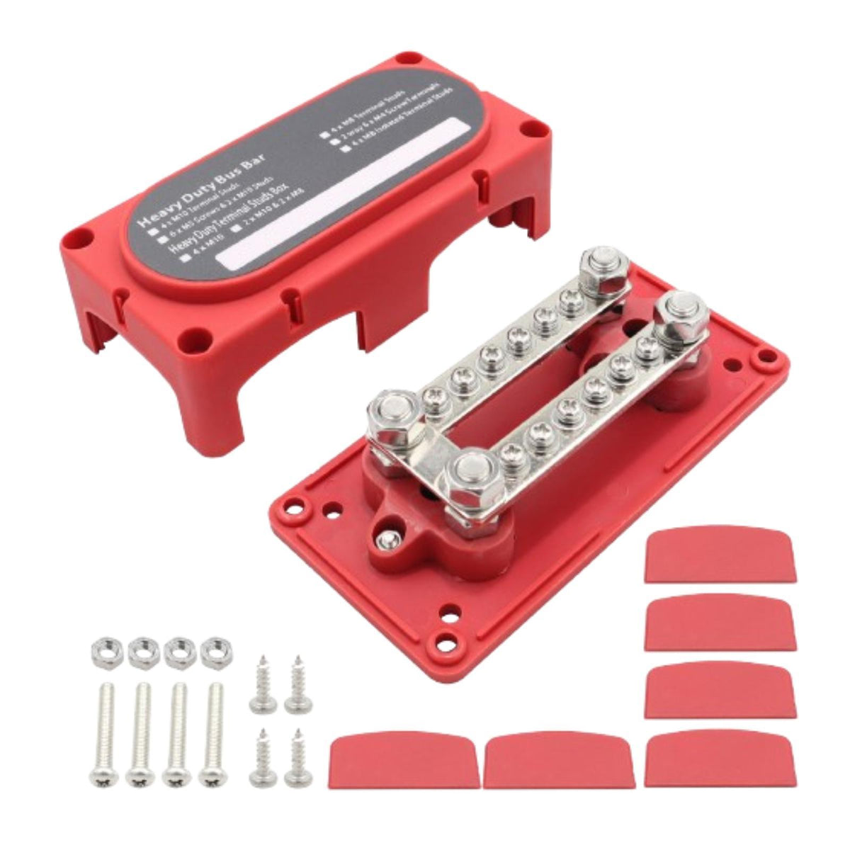 Maxbell Bus Bar Power Distribution Block Junction Block for Car Automotive Boat Red