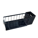 Kitchen Sink Organizer Easy to Clean Drain Rack for Countertop Washroom Cafe black