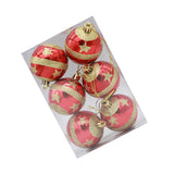 6 Pieces Christmas Tree Ball Ornaments Hanging for Decoration Birthday Party five pointed star