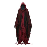 Maxbell Halloween Robe Cloak Horror Witch Cape for Man Women Escape Room Theme Party Red
