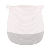 Maxbell Woven Basket Portable Comfortable Handle Toy Bin for Bedroom Kitchen Shelves Gray