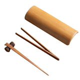 Maxbell Tea Accessory Bamboo Tea  Spoon Clip Tea Ceremony Utensil Set E- 4pcs