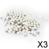 Maxbell 3xRivets and Pearls Set for DIY Crafts 100pcs Ivory