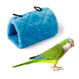 Maxbell Maxbell Blue Parrot Bird Hammock Hanging Cave Cage Plush Hut Tent Bed Parrot Toy S