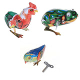 Maxbell Wind Up Clockwork Tin Toys Jumping Frog, Pecking Bird & Cock Rooster Retro Gifts