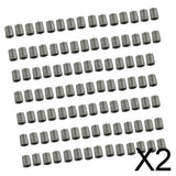 Maxbell 2x100 Pieces Wheel Tire Valve Stem Caps for TPMS Standard Valve Grey