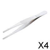 Maxbell 4xStainless Steel Tweezers 12.5 cm / 5 inch for Chemistry Experiment