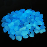 Maxbell 200 Glow in the Dark Blue Pebbles Gravel Stone Cobbles for Walkway Garden Night
