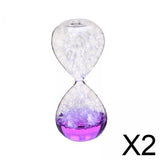Maxbell 2xBubble Singing Hourglass Handmade Sand Timer Birthday Present for Lover Kids purple