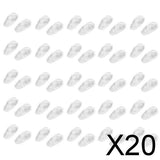 Maxbell 20x25 Pairs S09 Screw in Silicone Eyeglass Sunglass Nose Pads