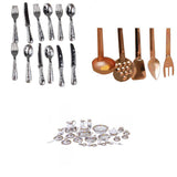Maxbell 1/12 Doll House Steel Tableware, Dining Ware Porcelain Dish Plate, Cooking Tools