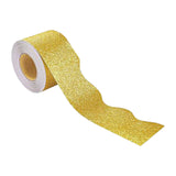 Maxbell Glitter Classroom Borders Art 32.8ft for Chalkboard Kindergarten White Board Yellow