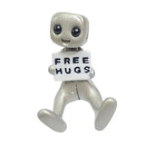 Cute Tiny Robot Figure Decorative Statue for Shelf Table Centerpiece Cabinet Style C