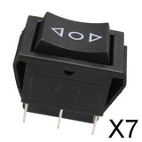 Maxbell 7x6-Pin Car On/Off/On Momentary Power Window Rocker Switch 250V/15A 125V/20A
