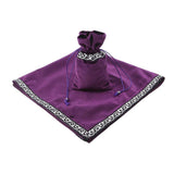 6Pieces Tarot Card Table Cloth Tapestry Board Game Divination Wicca Bag