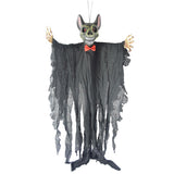 Maxbell Scary Voice Animated Vampire Bat Halloween Decorations Outdoor Props Black
