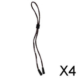 Maxbell 4xSilica Gel Tooth Hole Mount Glasses Sunglasses Cord Anti-Slip Holder Brown