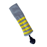 Maxbell Maxbell Golf Iron Head Covers Head Shaft Protector Knitted Gift  Grey Yellow Stripe