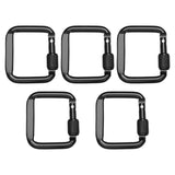 Maxbell 5Pcs Carabiner Clip Backpack Hanger Heavy Duty for Hiking Camping Mountain Black - Aladdin Shoppers