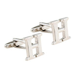 Maxbell Mens Brass Initial Cufflinks Letter Business Shirt Cuff Links Wedding Gift H - Aladdin Shoppers