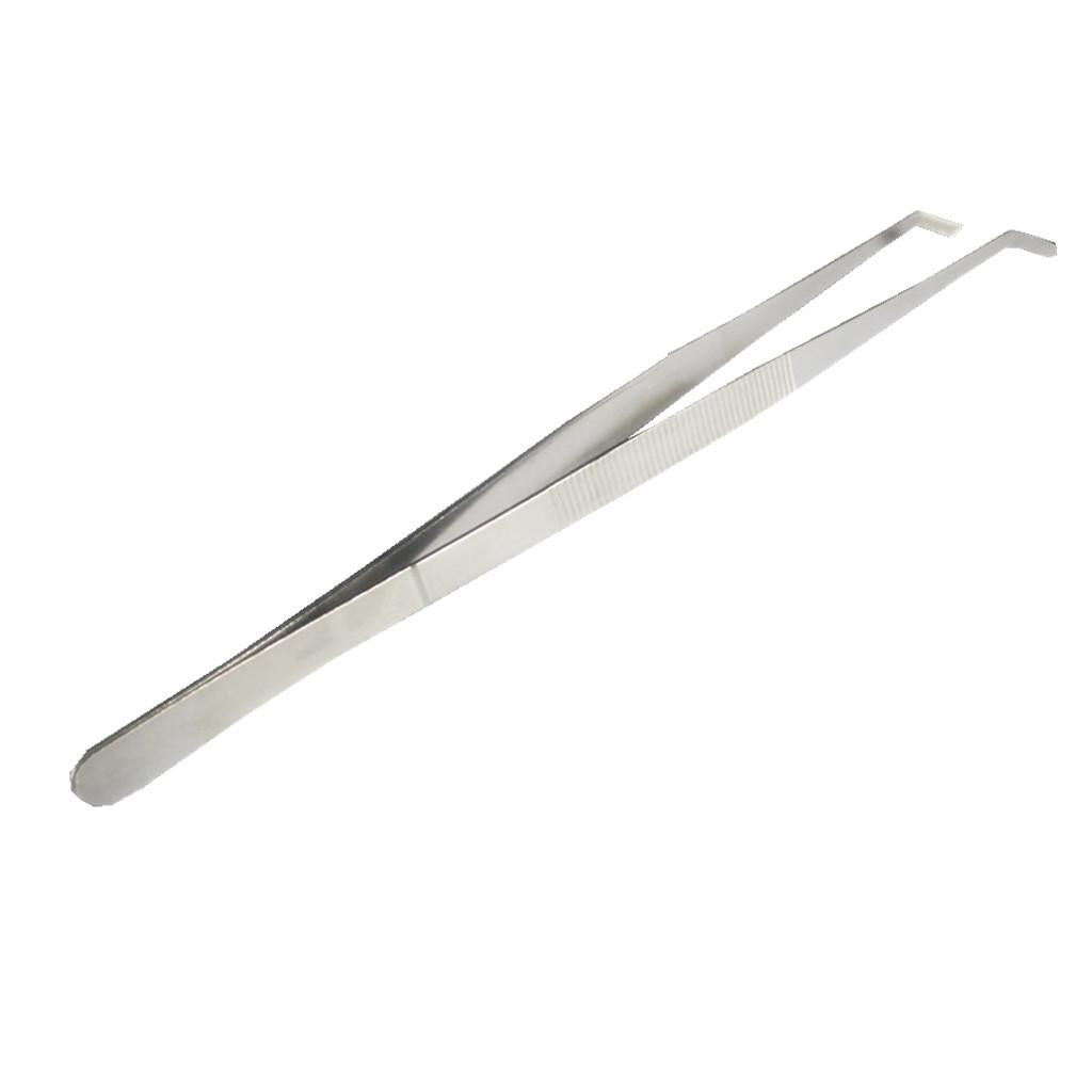 Maxbell Maxbell 20cm Stainless Steel Tweezers Pet Insects Gardening Bent Feeding Tool