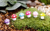 Maxbell Miniature Mushroom Mini Fairy Garden Craft Micro Decor Pink Purple Yellow