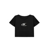 Maxbell Maxbell Women's Casual Crop Crew Neck Tee for Vacation Office Backpacking XXL