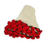 Maxbell Hand Knitting Flower Bouquet Blanket Home Decoration for Birthday Party Gift Beige