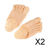 Maxbell 2xPVC Funny Bare Feet Slippers Bigfoot Shoes for Children Women and Man Adults Skin