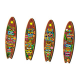 Maxbell 4 Pieces Wooden Surfboard Artwork Wall Decor for Farmhouse Room Party